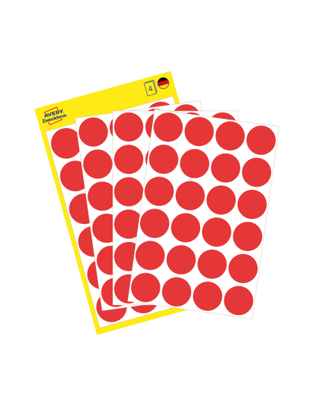 Colour coding dots Zweckform Ø18mm 96pcs red