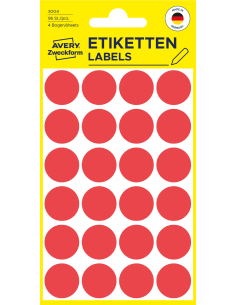 Colour coding dots Zweckform Ø18mm 96pcs red 2