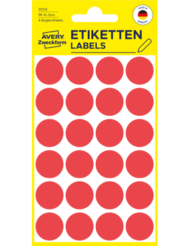 Markeerimispunktid Zweckform 3004 Ø18mm 96tk/pk punane