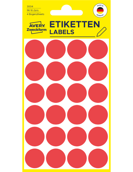 Markeerimispunktid Zweckform 3004 Ø18mm 96tk/pk punane