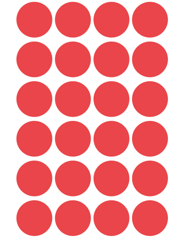 Colour coding dots Zweckform Ø18mm 96pcs red