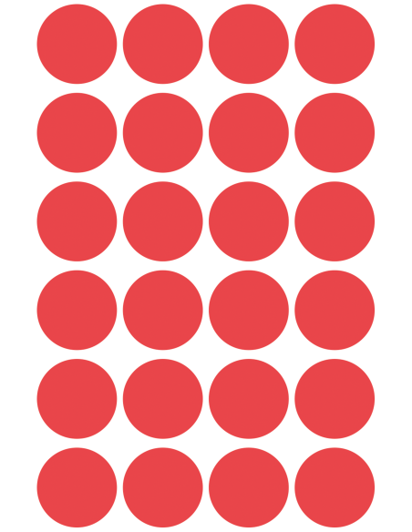 Colour coding dots Zweckform Ø18mm 96pcs red