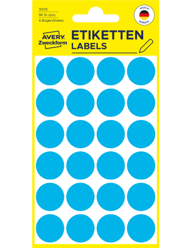 Colour coding dots Zweckform Ø18mm 96pcs blue