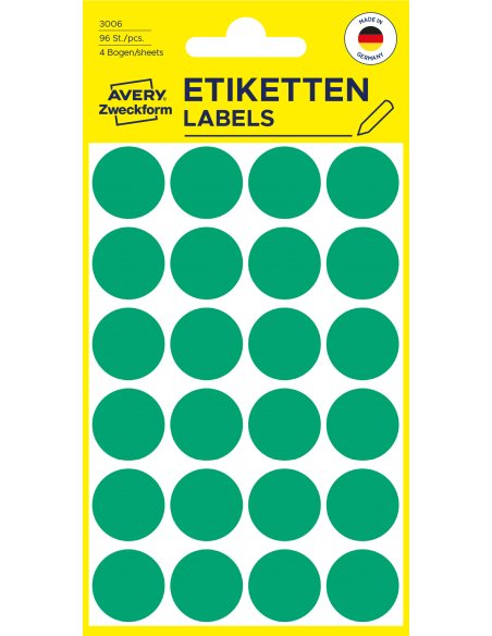 Markeerimispunktid Zweckform 3006 Ø18mm 96tk/pk roheline