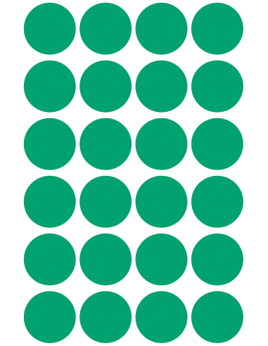Colour coding dots Zweckform Ø18mm 96pcs green