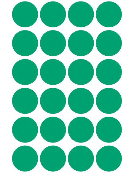 Colour coding dots Zweckform Ø18mm 96pcs green