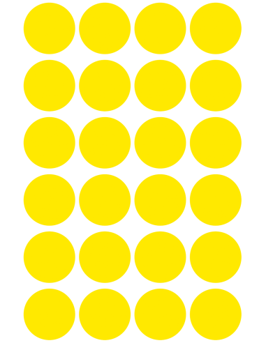 Colour coding dots Zweckform Ø18mm 96pcs yellow