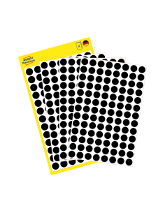 Colour coding dots Zweckform Ø8mm, 416pcs black