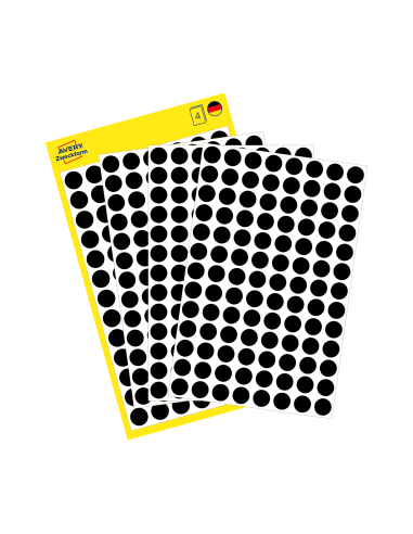 Colour coding dots Zweckform Ø8mm, 416pcs black