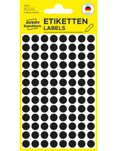 Colour coding dots Zweckform Ø8mm, 416pcs black 2