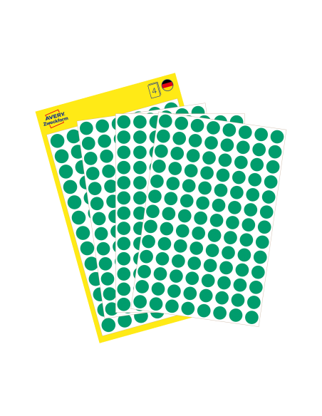 Colour coding dots Zweckform Ø8mm, 416pcs green
