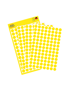 Colour coding dots Zweckform Ø8mm, 416pcs yellow