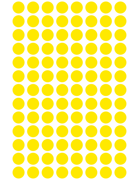 Colour coding dots Zweckform Ø8mm, 416pcs yellow