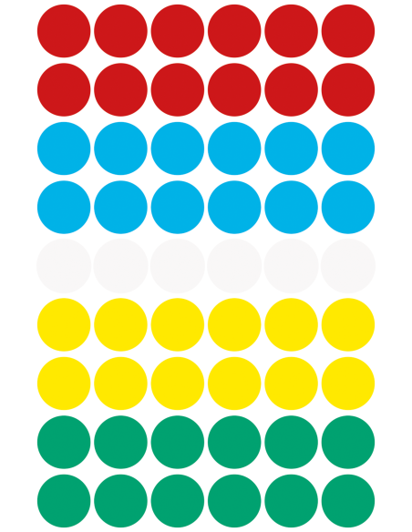 Markeerimispunktid Zweckform 3088 Ø12mm 270tk/pk, assortii