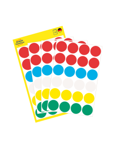 Colour coding dots Zweckform Ø18mm, 96pcs assorted