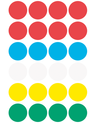 Markeerimispunktid Zweckform 3089 Ø18mm 96tk/pk assortii