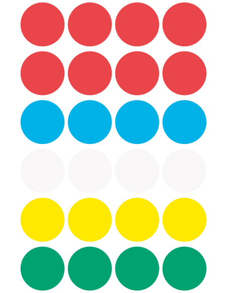 Colour coding dots Zweckform Ø18mm, 96pcs assorted
