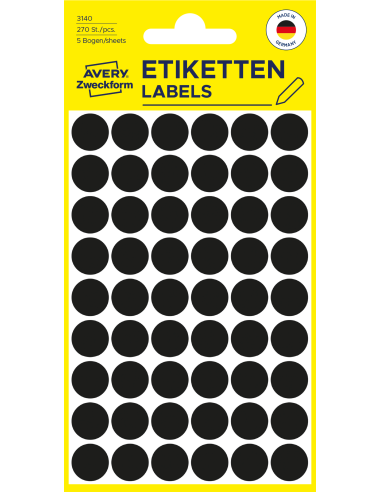 Colour Coding dots Q12mm, black