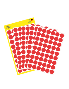 Colour coding dots Zweckform Ø12mm, 270pcs red