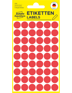 Colour coding dots Zweckform Ø12mm, 270pcs red 2