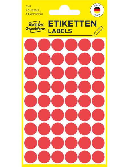 Markeerimispunktid Zweckform 3141 Ø12mm 270tk/pk punane