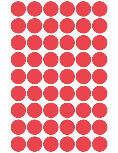 Colour coding dots Zweckform Ø12mm, 270pcs red