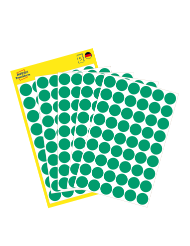 Colour coding dots Zweckform Ø12mm, 270pcs green