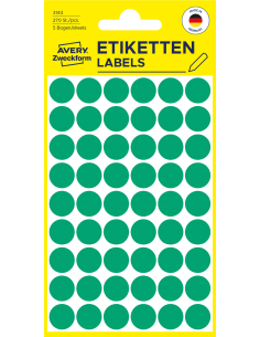 Colour coding dots Zweckform Ø12mm, 270pcs green 2