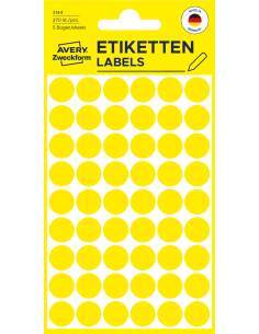 Colour coding dots Zweckform Ø12mm, 270pcs yellow 2