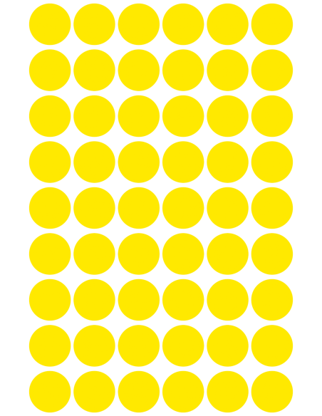 Colour coding dots Zweckform Ø12mm, 270pcs yellow