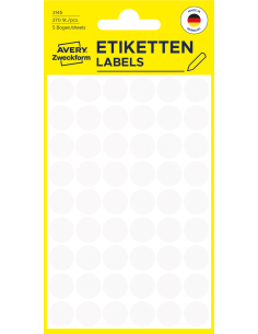 Colour coding dots Zweckform Ø12mm, 270pcs white 2