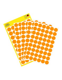Colour coding dots Zweckform Ø12mm, 270pcs neon orange