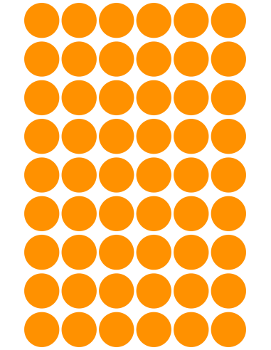 Colour coding dots Zweckform Ø12mm, 270pcs neon orange