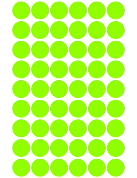 Colour coding dots Zweckform Q12mm, 270pcs neon green