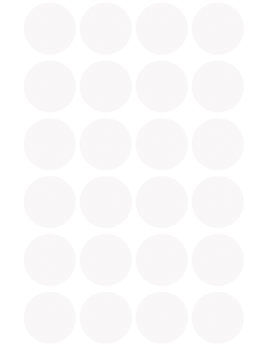 Colour coding dots Zweckform Ø18mm 96pcs white
