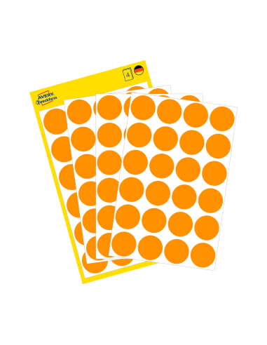 Colour coding dots Zweckform Ø18mm 96pcs neon orange