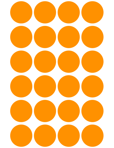 Colour coding dots Zweckform Ø18mm 96pcs neon orange