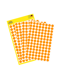 Colour coding dots Zweckform Ø8mm, 416pcs neon orange