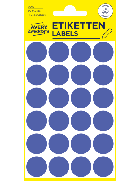 Colour coding dots Zweckform Ø18mm 96pcs blue