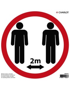 Põrandakleebis Hoia vahet 2m 200x200mm, punane