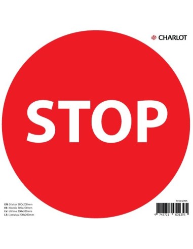 Kleebis STOP 200x200mm, punane