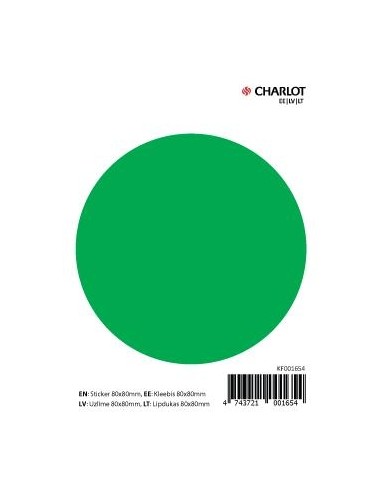 Kleebis Charlot Ohutusring 80mm, roheline