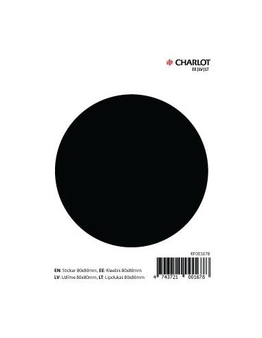 Label 85x85mm safety circle, black