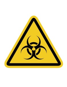 Label Biological danger 150x150mm