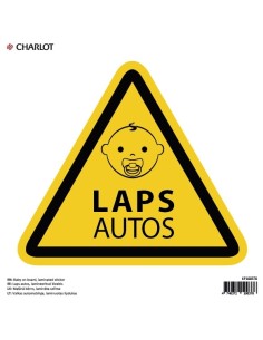 Kleebis Charlot 150x150mm, Laps autos, EST
