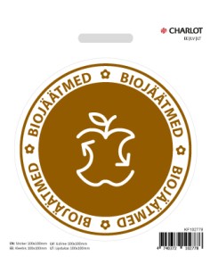 Kleebis Charlot Biojäätmed, Ø100mm