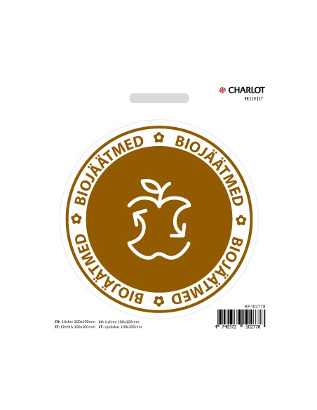 Label 100x100mm Bio waste