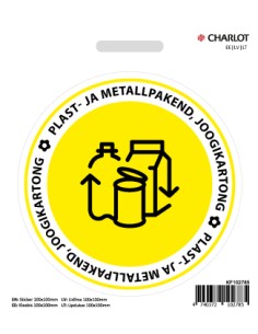 Kleebis Charlot Plast- ja metallpakend, joogikartong, Ø100mm