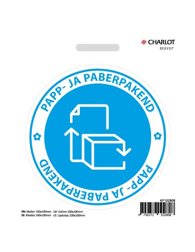 Kleebis Charlot Papp- ja paberpakend, Ø100mm