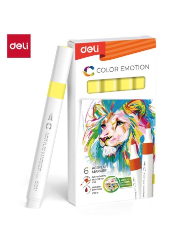 Akrüülmarker DELI 20 canary yellow